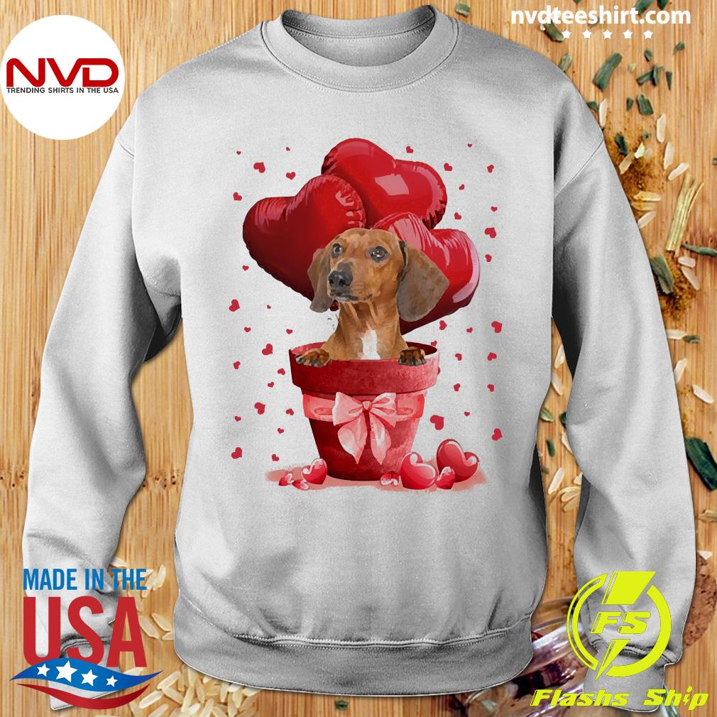 dachshund valentine shirt