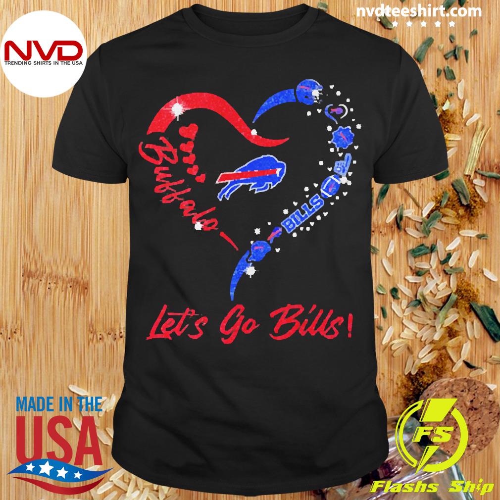 Buffalo Bills logo heart Let's go Bills Shirt - NVDTeeshirt