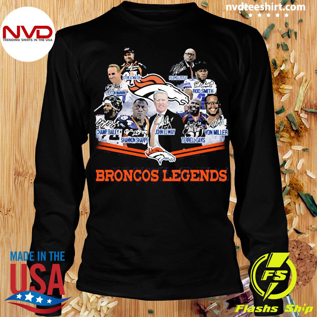 The Denver Broncos 1960 Legends never die signature thank you for the  memories shirt, hoodie, sweater, long sleeve and tank top