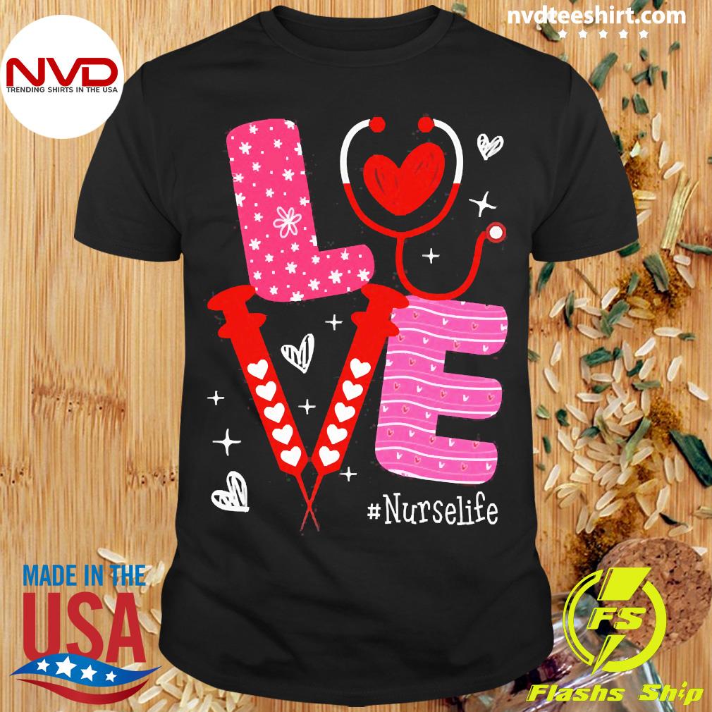 Nurse T-Shirt Heart Detail Funny Gift Tees Medical Shirts