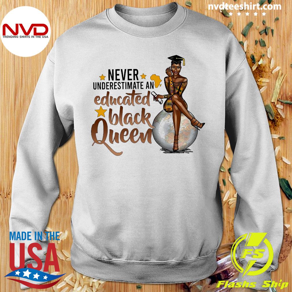 educated black queen t shirt