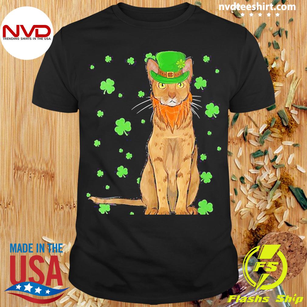 cat shamrock shirt