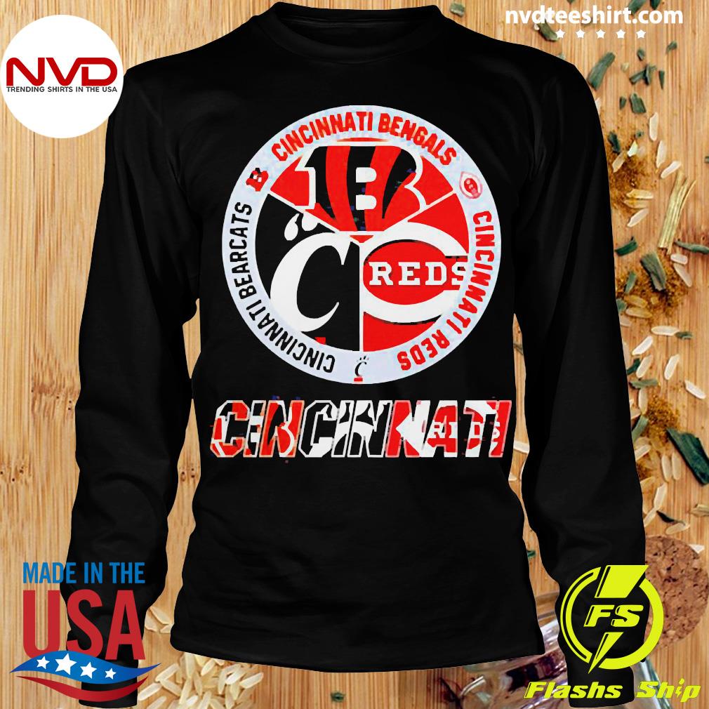 Best cincinnati Reds Bearcats Bengals 3 teams sports 513 logo shirt,  hoodie, sweater, long sleeve and tank top