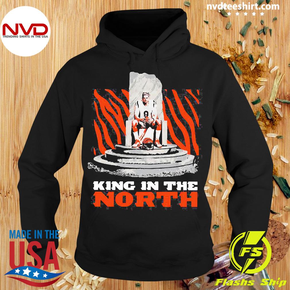 CINCINNATI BENGALS Shirt Mens Small Black Orange King of the North Joe  Burrow