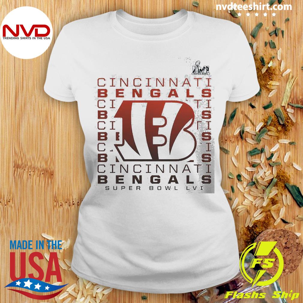 Funny cincinnati Bengals Super Bowl LVI Bound Color Fade Repeat T