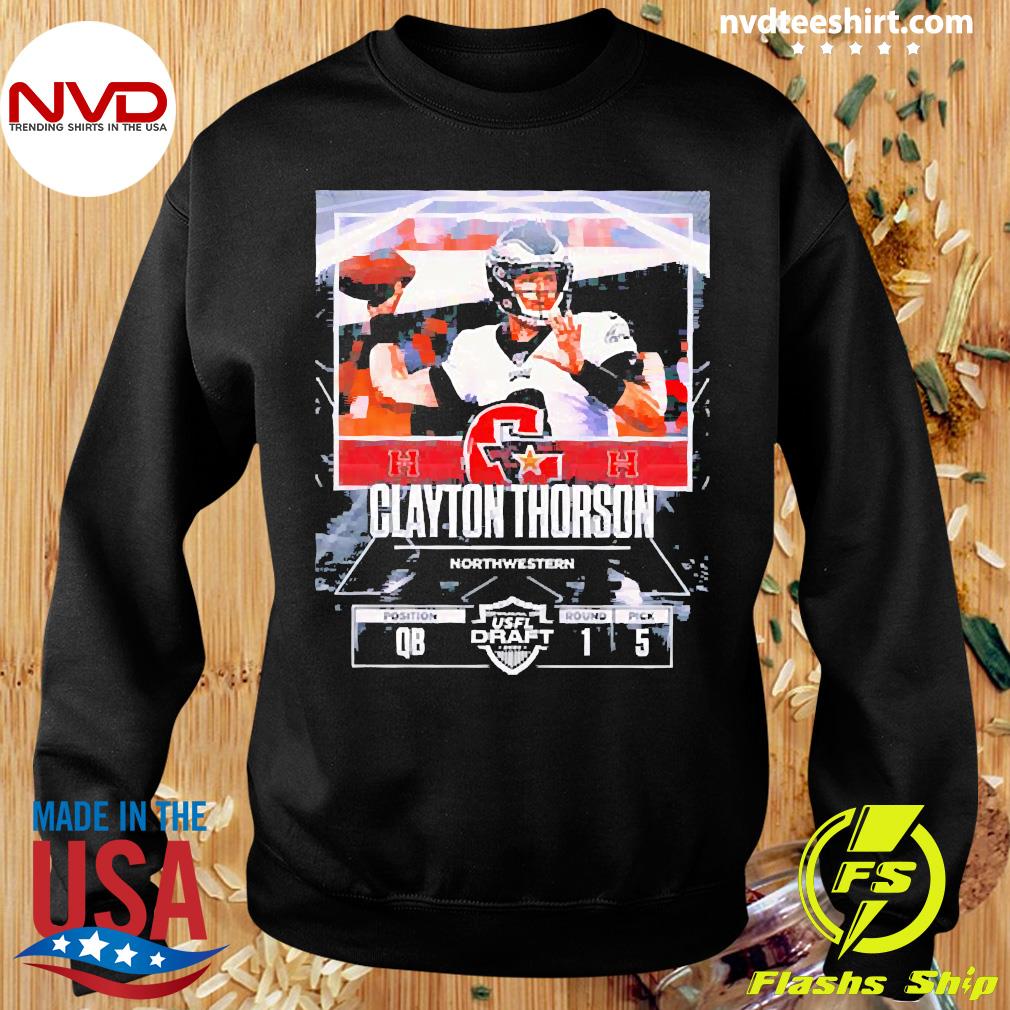 Clayton Thorson Houston Gamblers North Western USFL Draft 2022 Shirt -  NVDTeeshirt