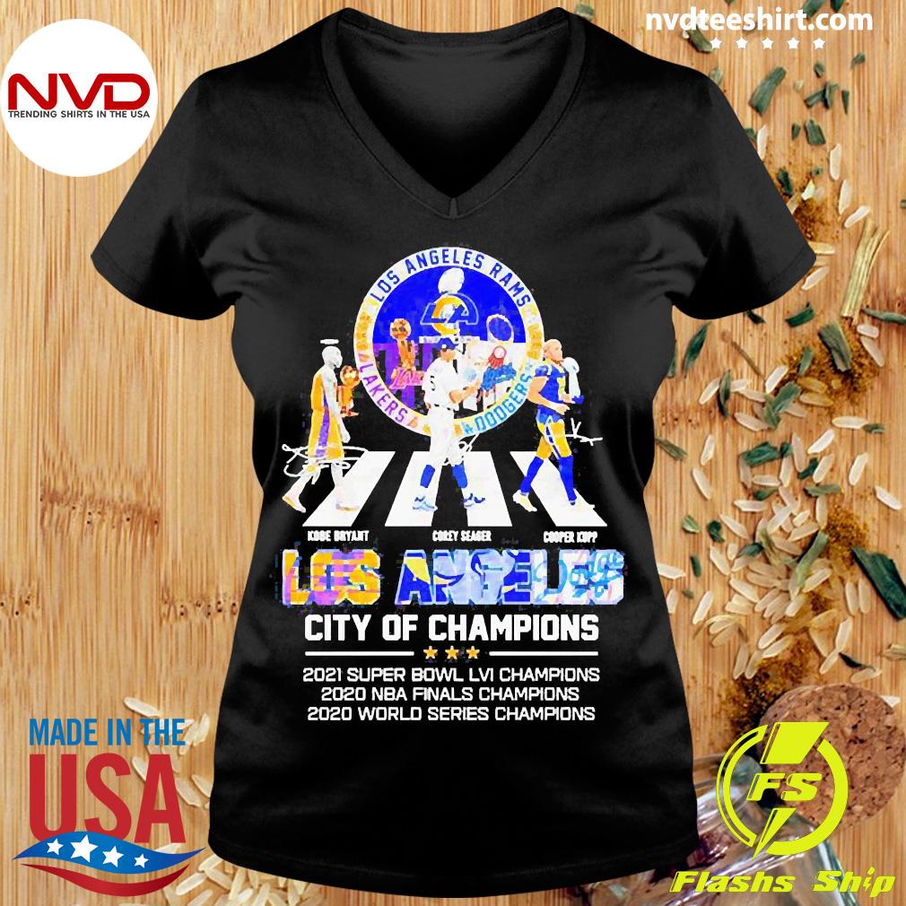 Los Angeles Rams Lakers Dodgers City Of Champions T-Shirt - KitOmega