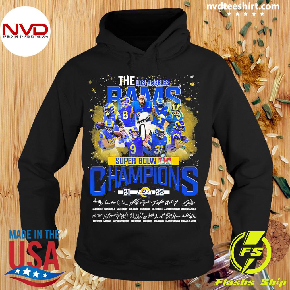 The Los Angeles Rams Team Super Bowl LVI Champions 2021-2022 Signatures  Shirt - NVDTeeshirt