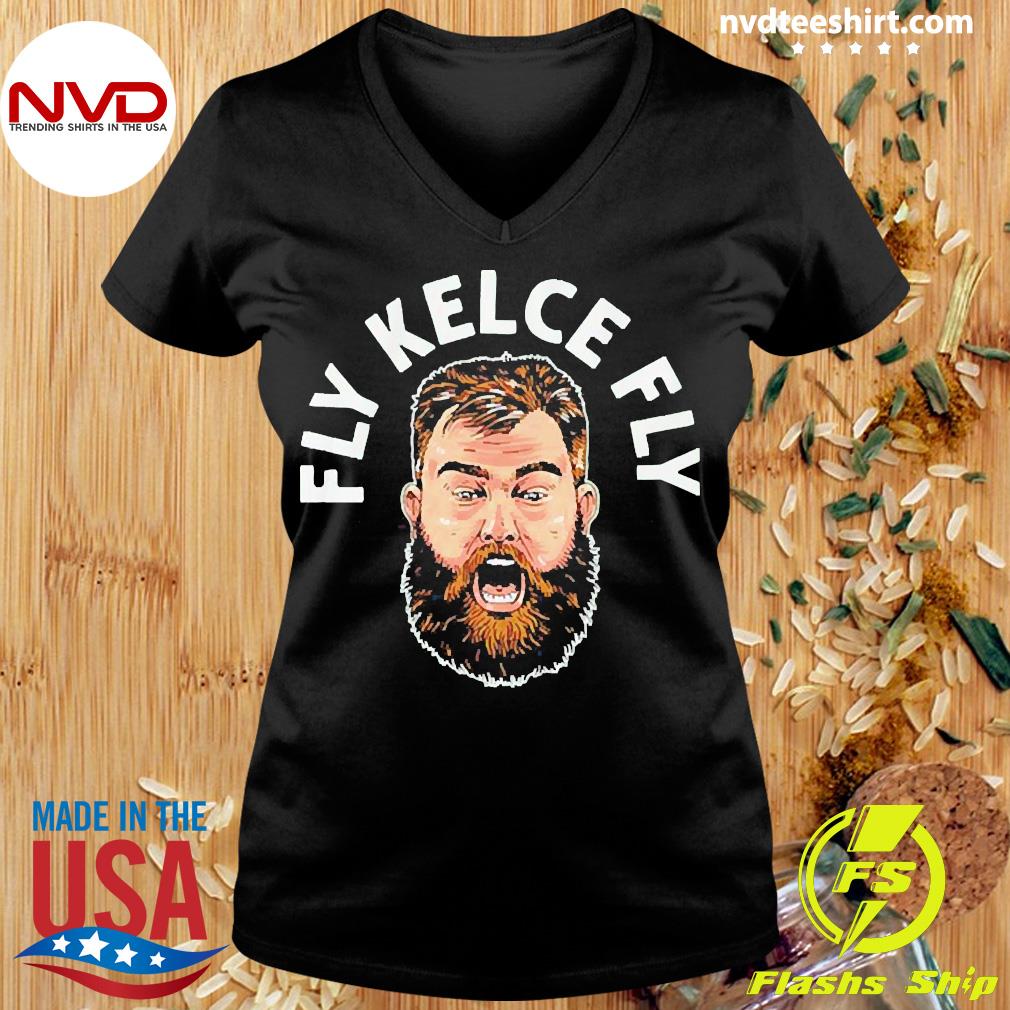 Women's Jason Kelce Backer V-Neck T-Shirt - Ash - Tshirtsedge
