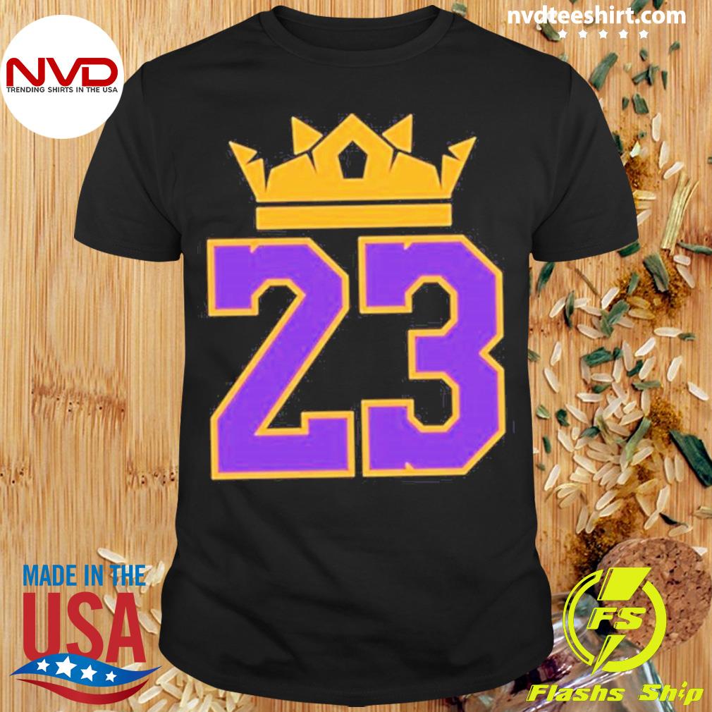 Los Angeles Lakers x LeBron James Number 23 NBA Team Style T-Shirt - REVER  LAVIE