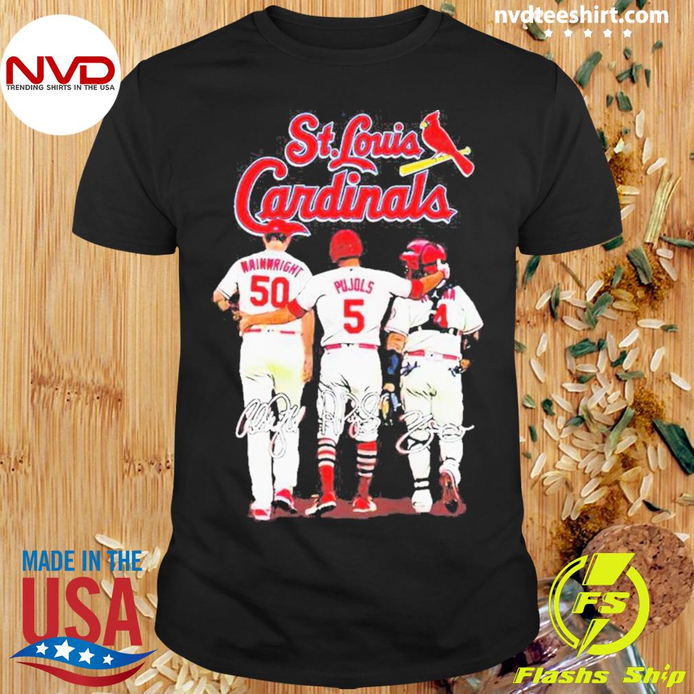 Yadier Molina, Adam Wainwright, and Albert Pujols: Og3, Adult T-Shirt / Medium - MLB - Sports Fan Gear | breakingt
