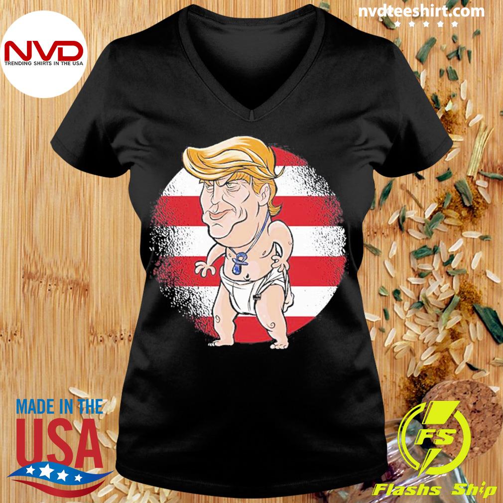Baby Trump USA Flag Vintage Funny Shirt - NVDTeeshirt