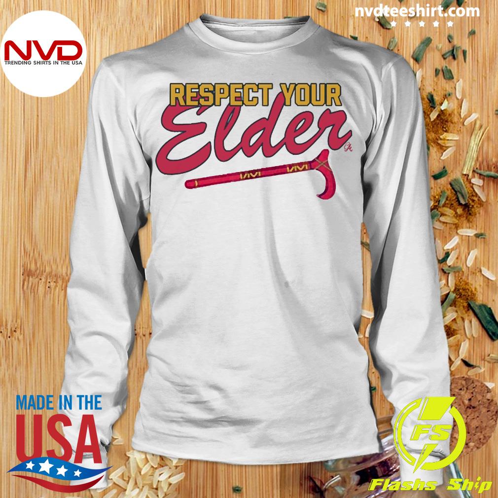 Chatting Average Atlanta Braves Respect Your Elder shirt - Dalatshirt