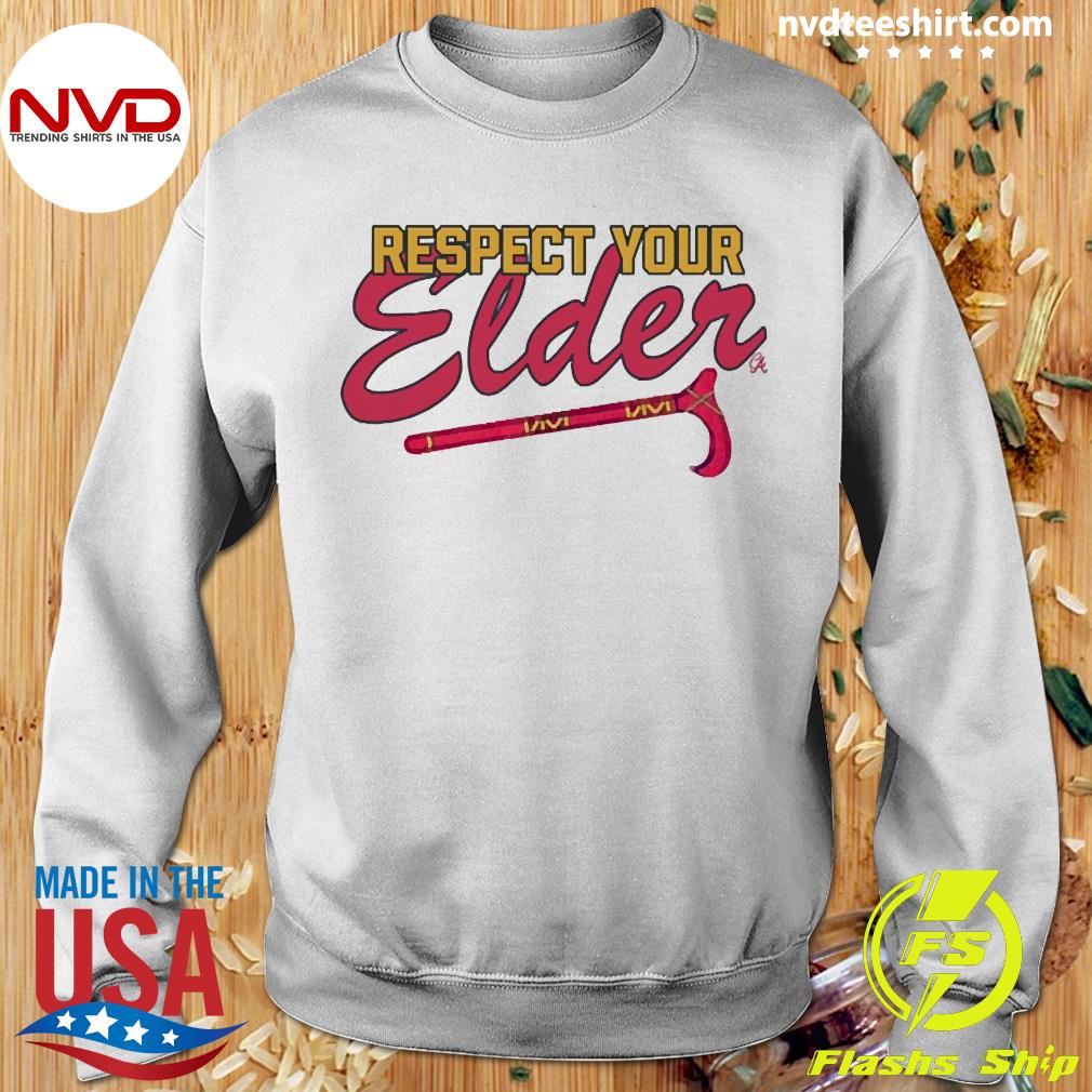 Chatting Average Atlanta Braves Respect Your Elder shirt - Dalatshirt