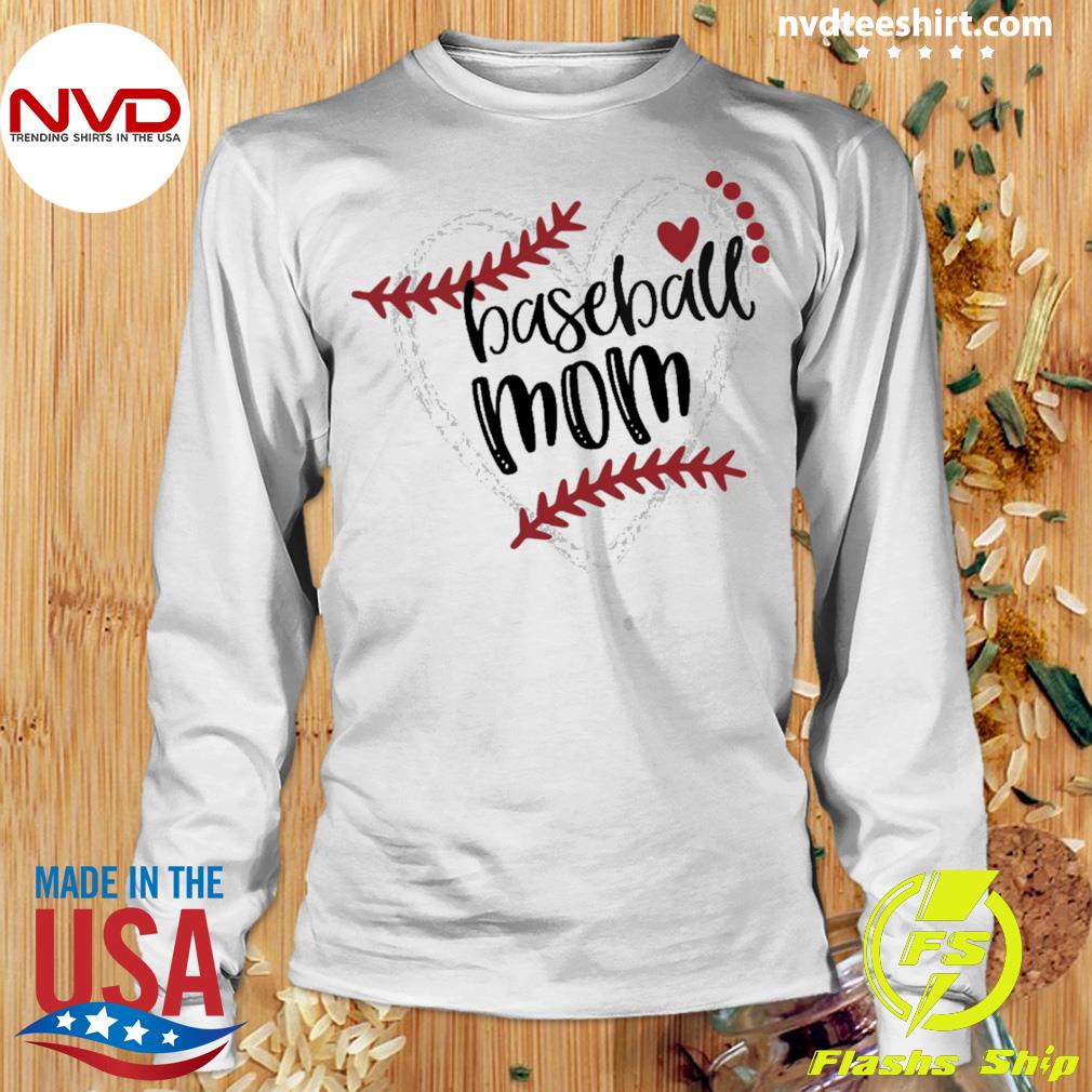 Personalized Baseball Mom heart laces shirt