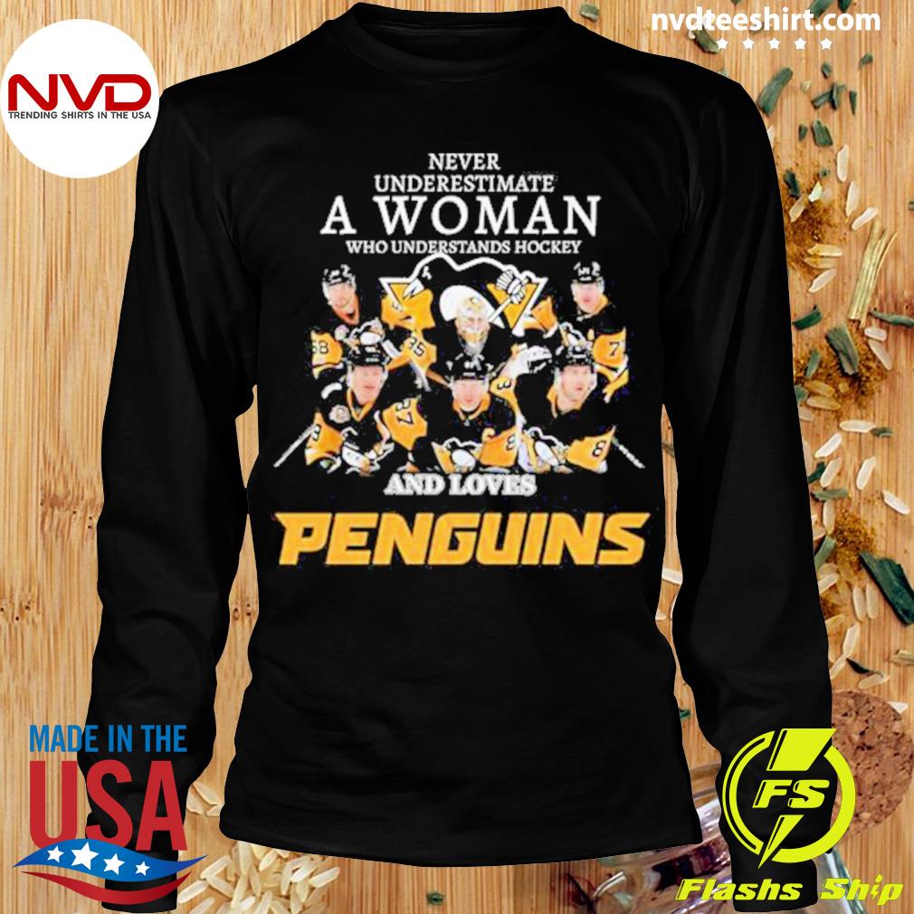 Reebok Pittsburgh Penguins NHL Women's Heart Lightweight Tissue Long-Sleeve  T-Shirt