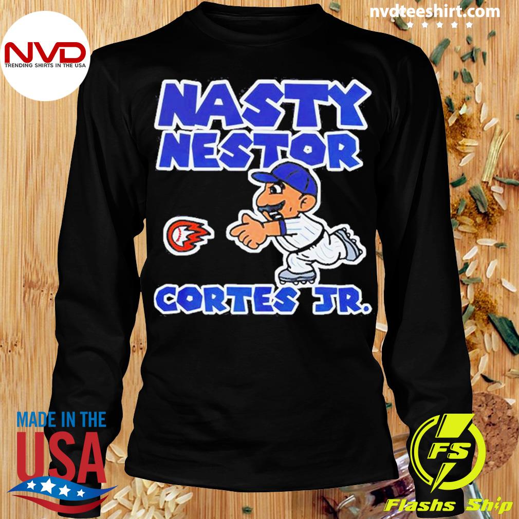 Nestor Corte Wearing A Mario Inspired Cortes Custom Shirt