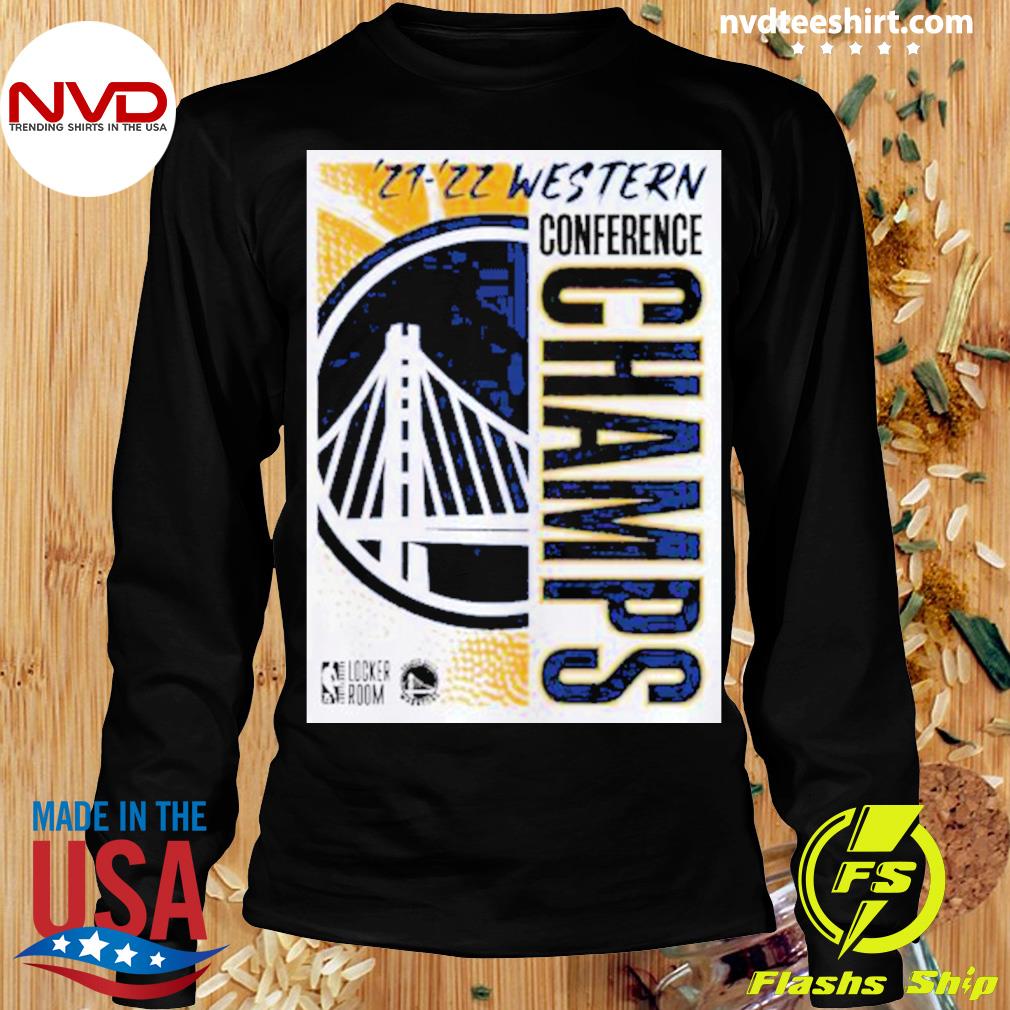 Warriors Shop Merch Golden State Warriors 2022 Western Conference Champions  Locker Room NBA Finals Shirt - NVDTeeshirt