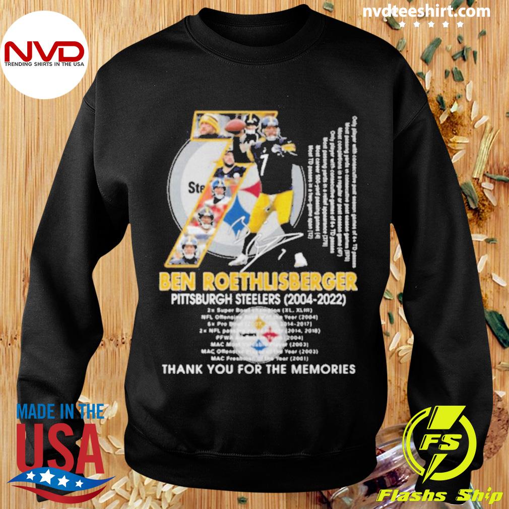 Ben Roethlisberger 2004-2022 Thank You For The Memories Shirt