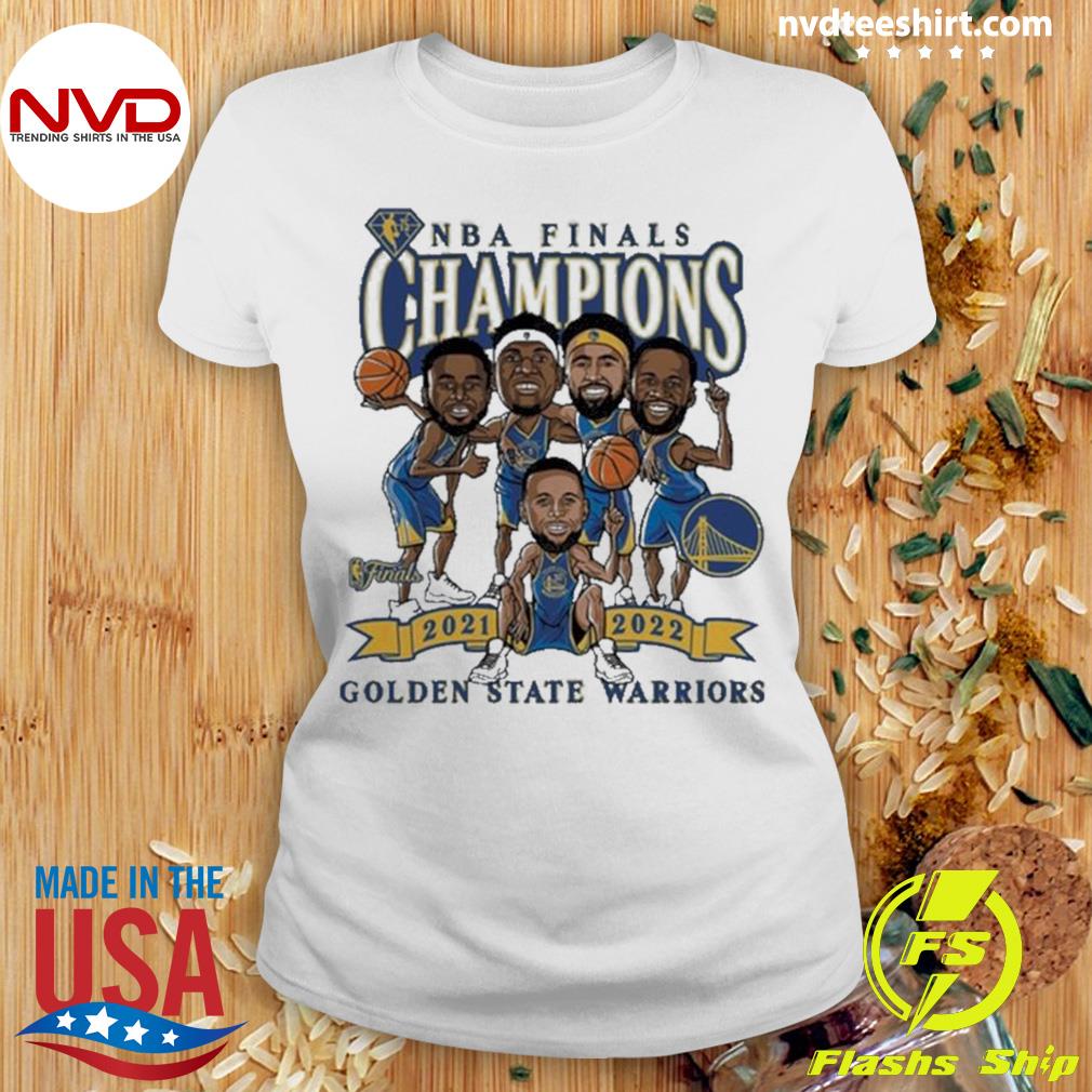 Golden State Warriors 2022 NBA Finals Champions, 2022 NBA Champs Caricature  T-Shirt - Ink In Action