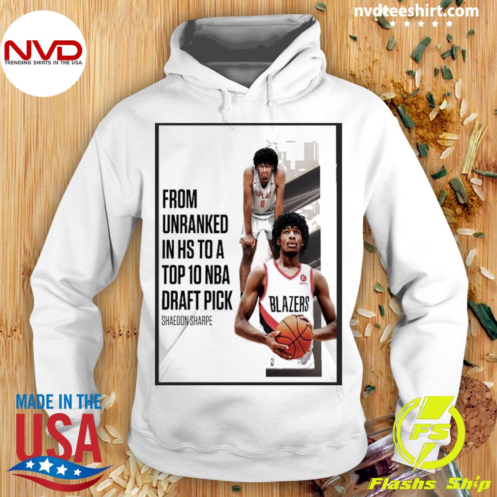 Nba 2022 nba draft shaedon sharpe from unranked to top 10 nba draft pick  shirt, hoodie, sweater, long sleeve and tank top