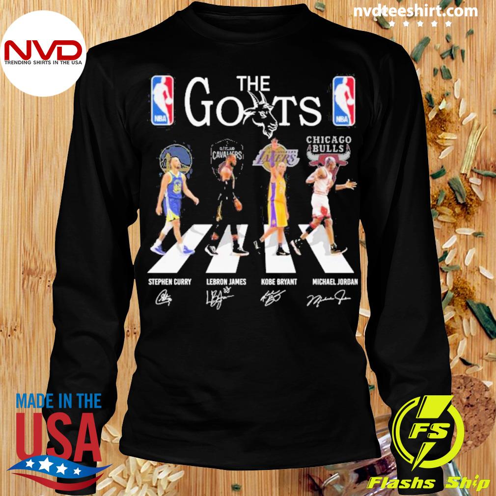 Stephen Curry Michael Jordan Kobe Bryant the Goat the Mamba the 3 Point  king basketball legends signatures poster sport shirt, hoodie, sweater,  long sleeve and tank top