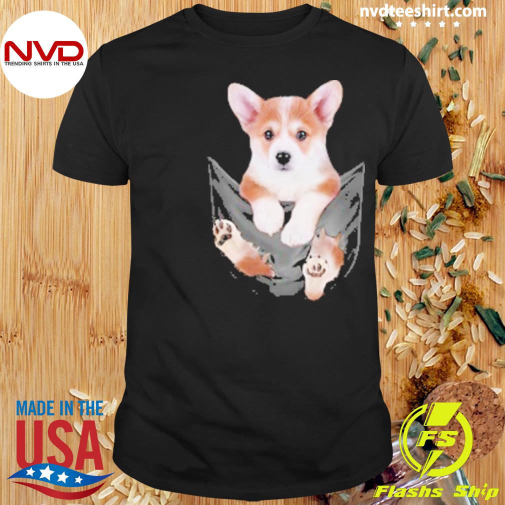 corgi pocket shirt