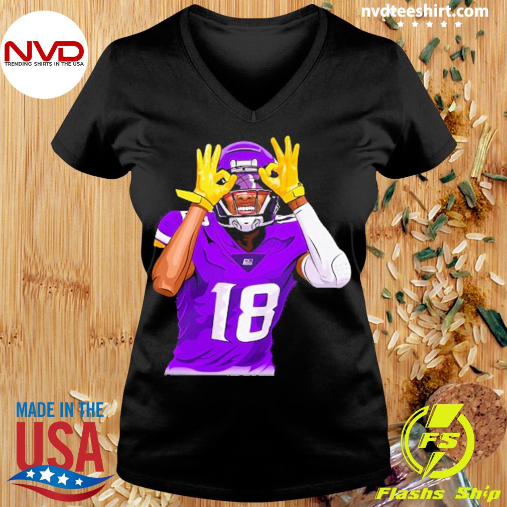 NFL Minnesota Vikings Women's Roundabout Short Sleeve Fashion T-Shirt - S