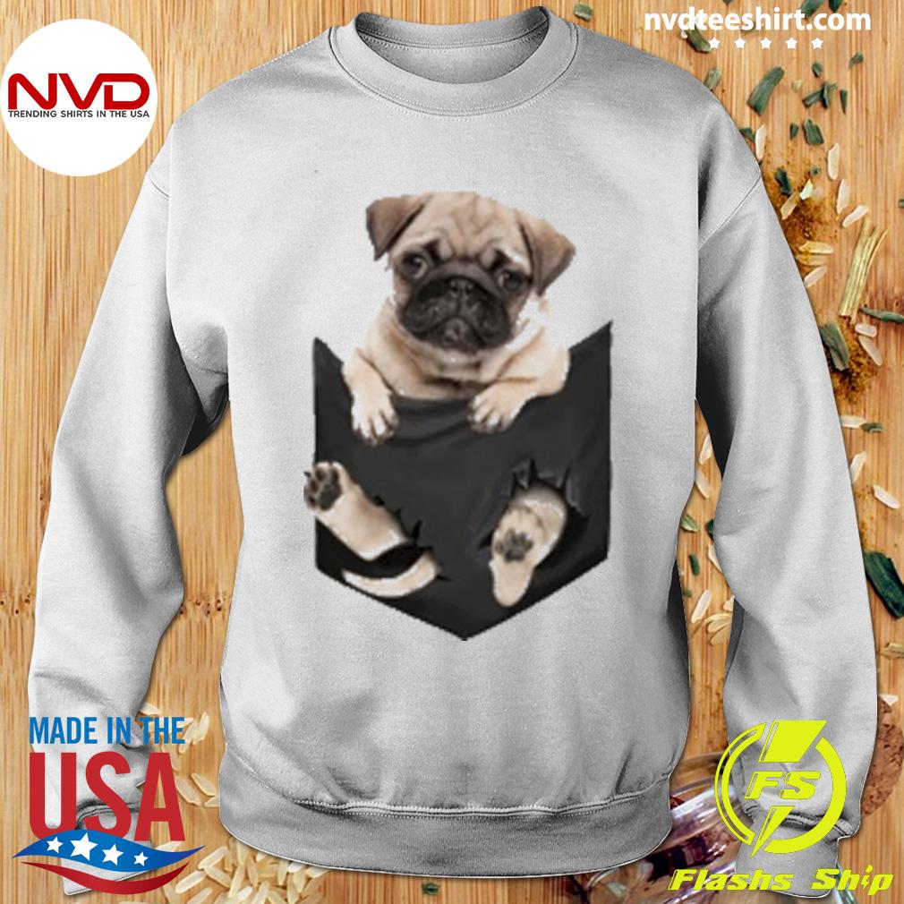 pug in pocket shirt