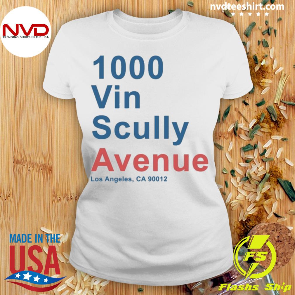 Official 1000 Vin Scully Avenue Los Angeles CA 90012 Shirt, hoodie,  sweater, long sleeve and tank top