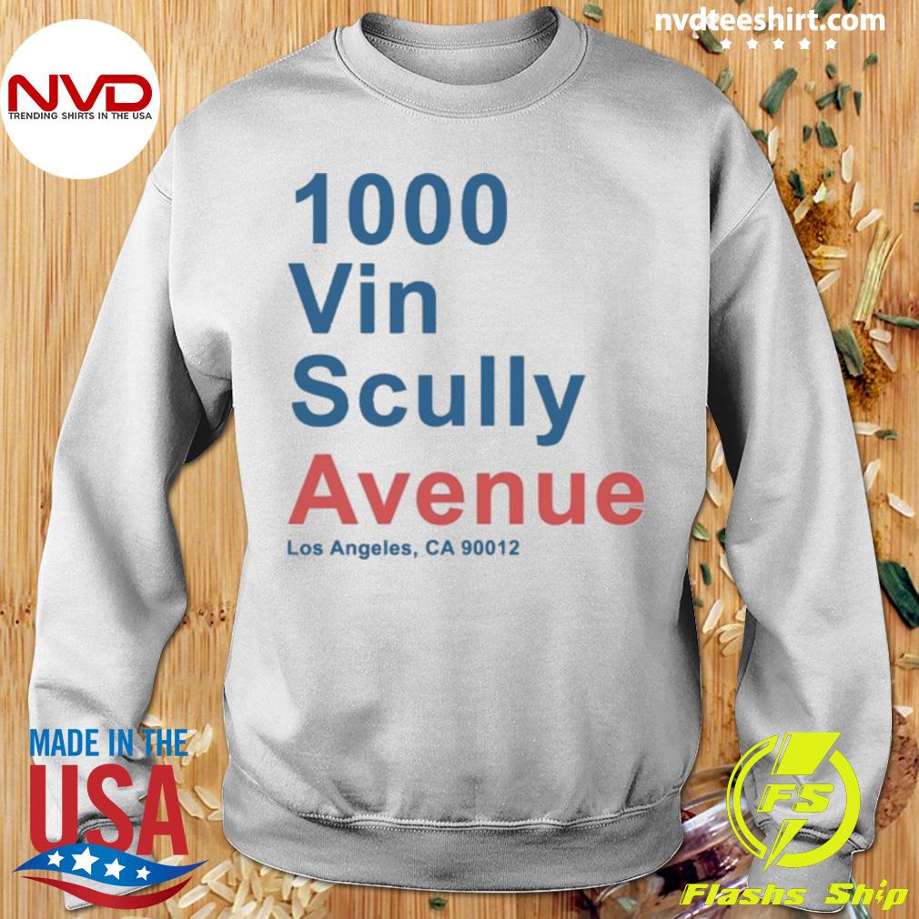 Official 1000 Vin Scully Avenue Los Angeles CA 90012 Shirt, hoodie,  sweater, long sleeve and tank top