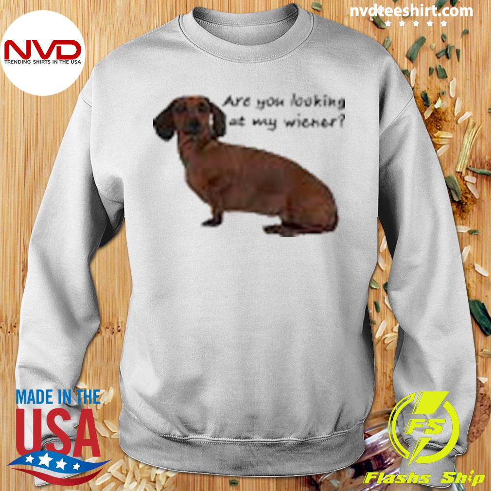 #034;Look at my Weiner" T-Shirt Dauchsund Dog Felt LAS VEGAS NWT Blue  Sz XXL 2XL