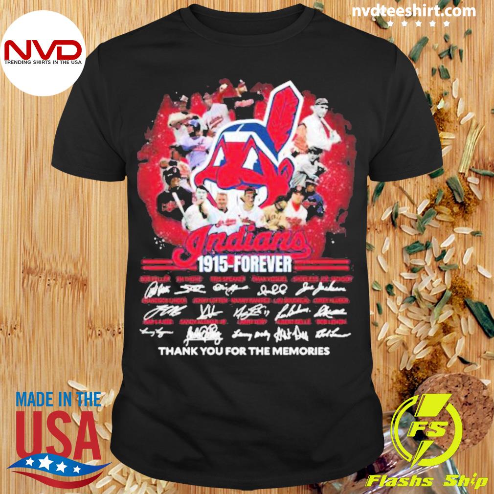 Cleveland Indians 1915 Forever Thank You For The Memories Signature Shirt  Kids T-Shirt by Th - Pixels