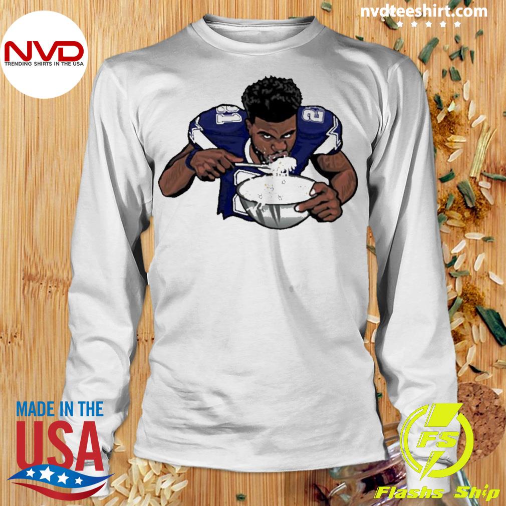 Ezekiel Elliott Football Edit Tapestries Cowboys Long Sleeve T-Shirt