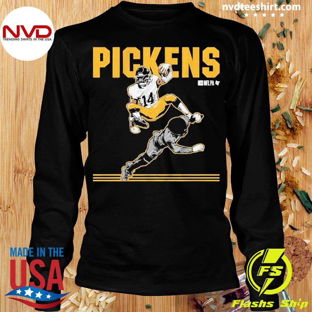 Number 14 Steelers Network Dc4l Custom Tees Black and Gold George Pickens  New Shirt, hoodie, sweater, long sleeve and tank top