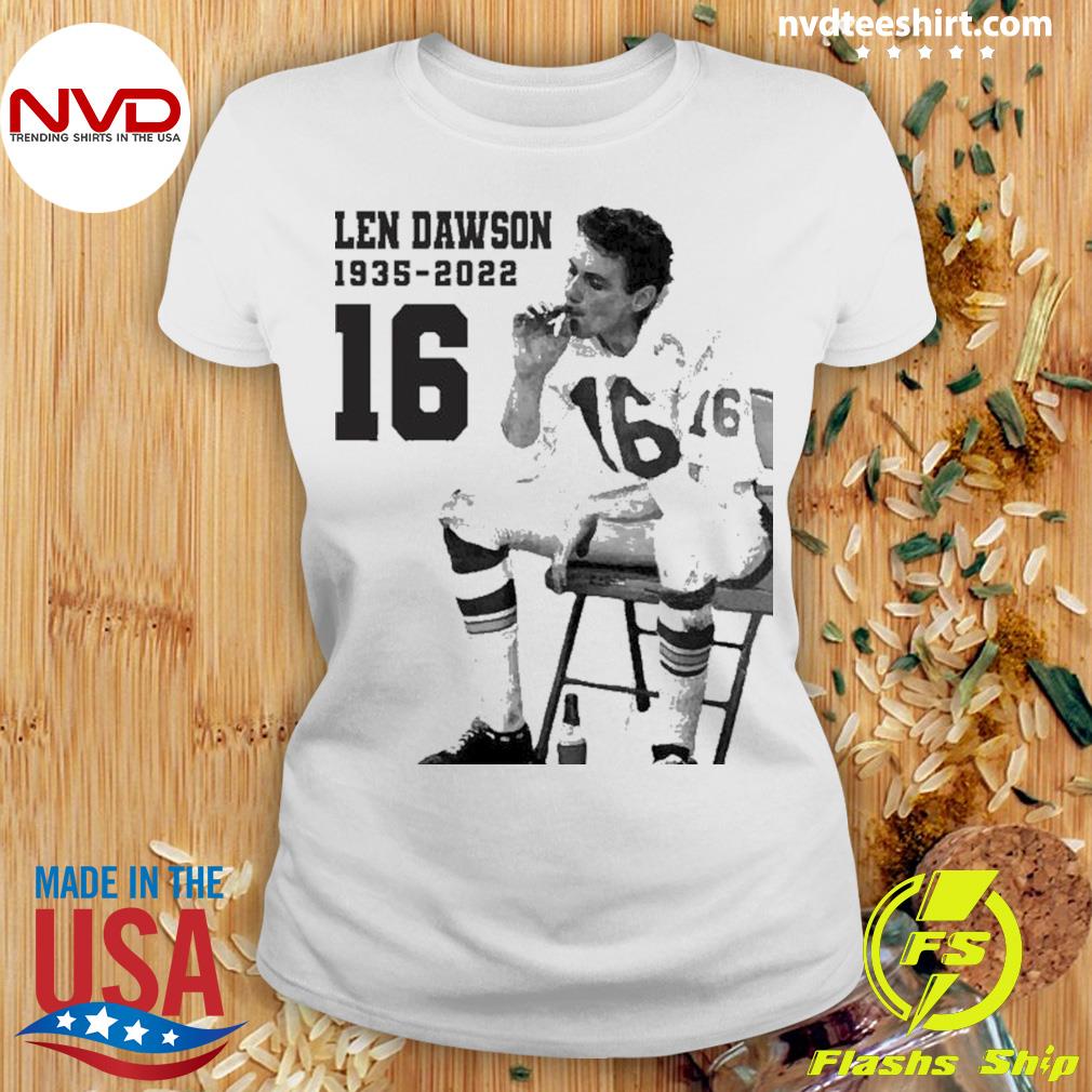 Len Dawson Name & Number T-Shirt - Black - Tshirtsedge