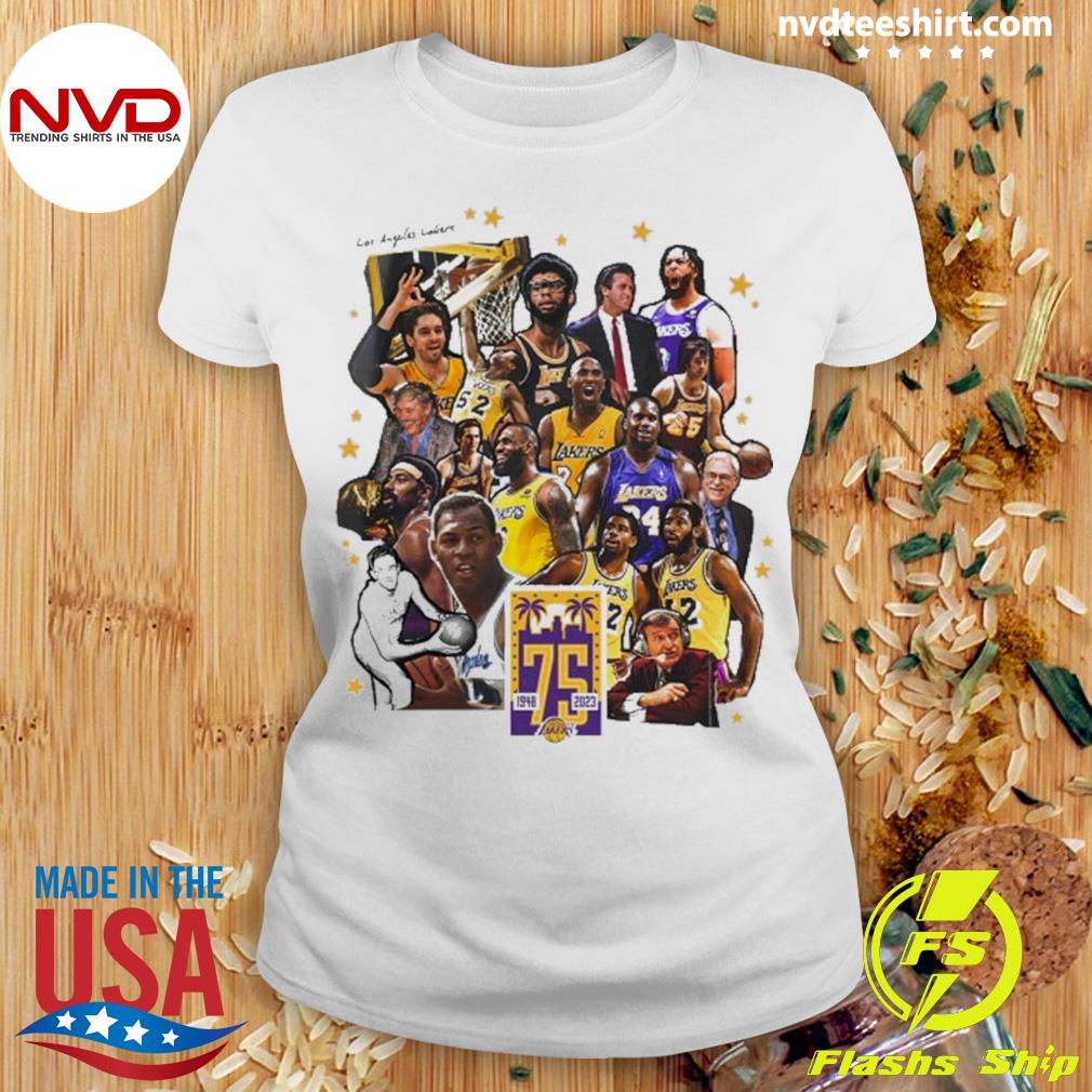 Los Angeles Lakers 75th Anniversary SS Tee - Black