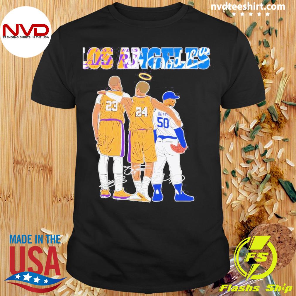 Official los Angeles Lakers Kobe Bryant Lebron James And Dodgers Betts T  Shirt, hoodie, sweater, long sleeve and tank top