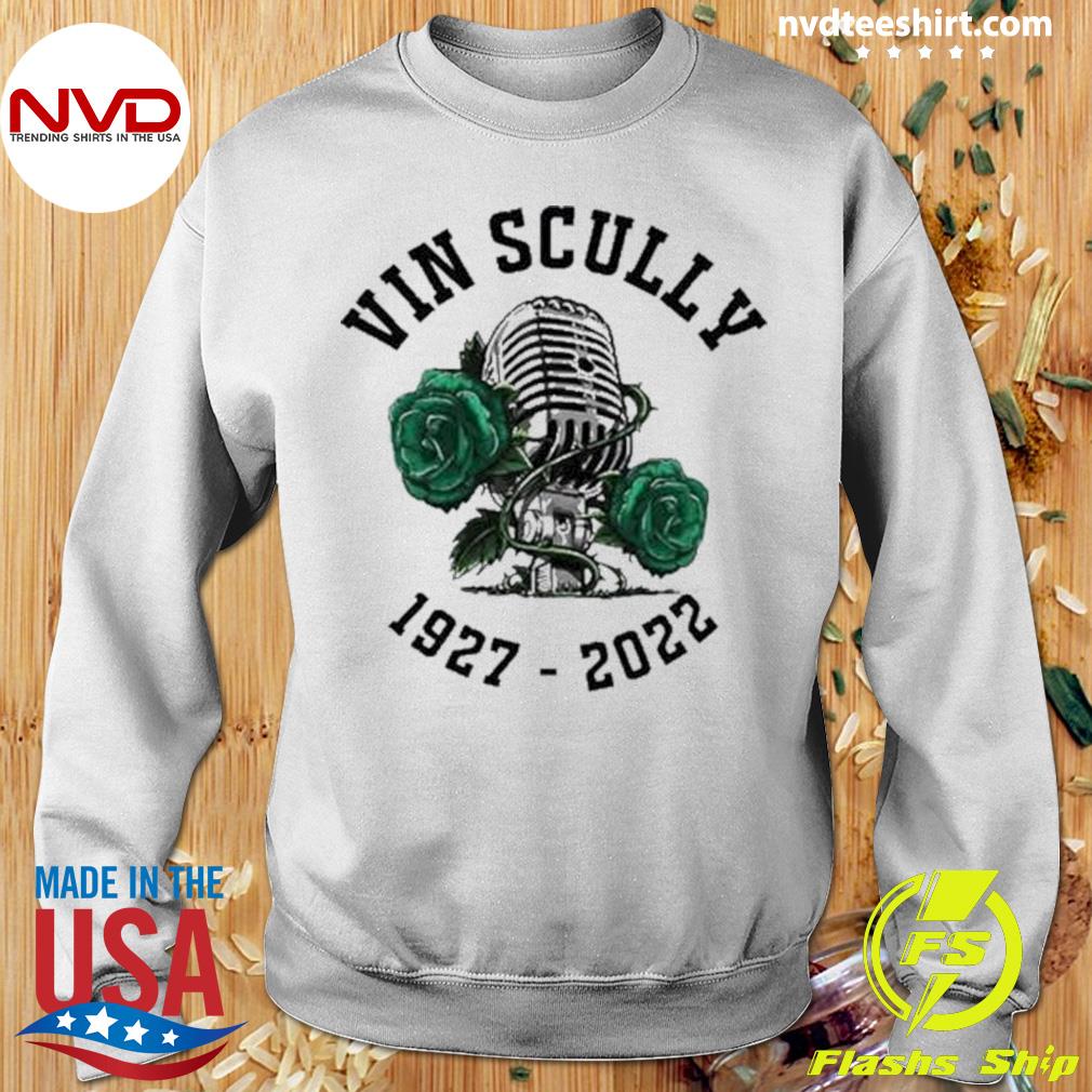 Rip Vin Scully Microphone logo T-shirt, hoodie, sweater, long sleeve and  tank top