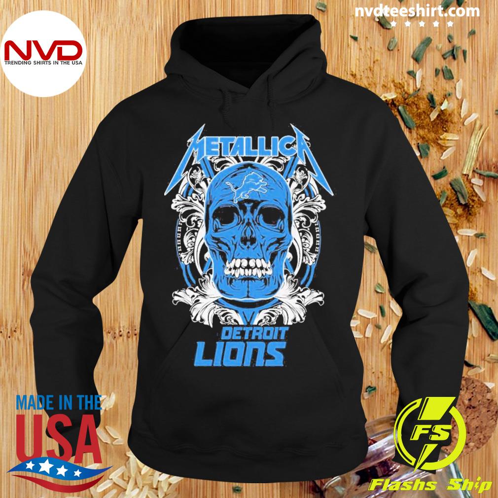 Skull Metallica Detroit Lions Shirt - High-Quality Printed Brand