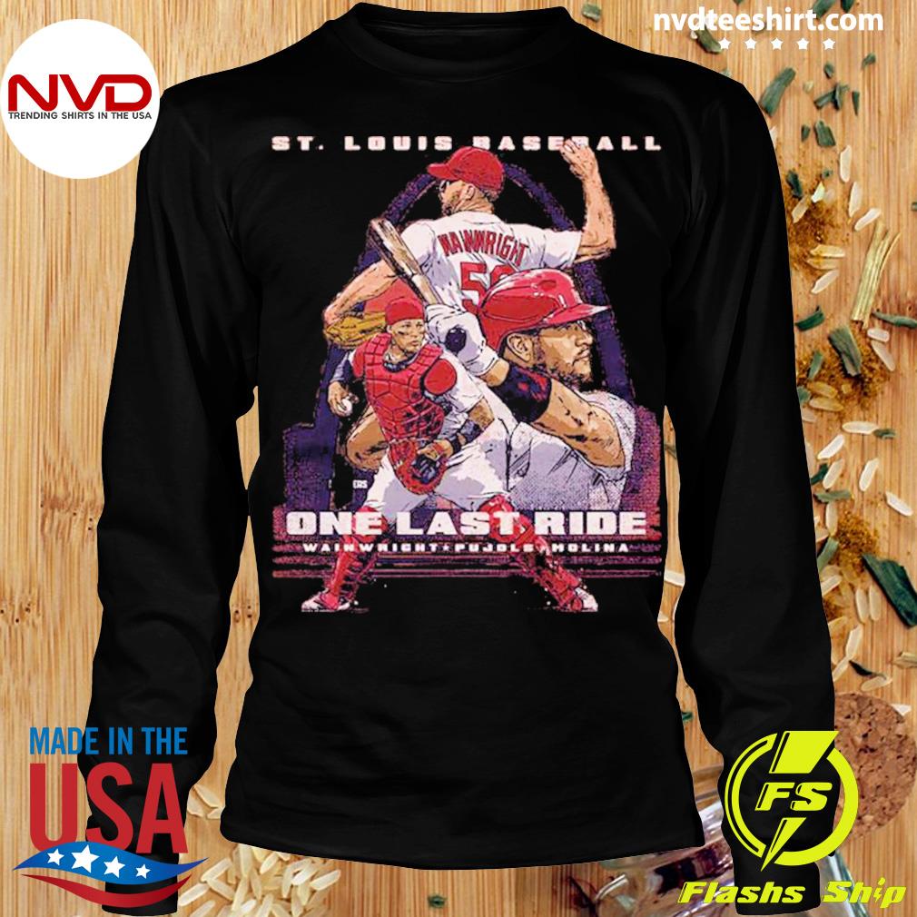 St Louis Cardinals Adam Wainwright Albert Pujols And Yadier Molina 2022 The  Final Ride shirt,Sweater, Hoodie, And Long Sleeved, Ladies, Tank Top