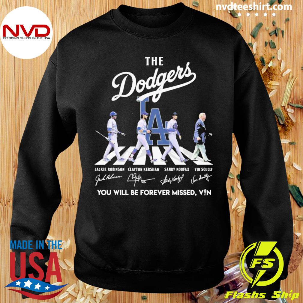 The los angeles dodgers abbey road you will be forever missed vin scully  shirt, hoodie, sweater, long sleeve and tank top