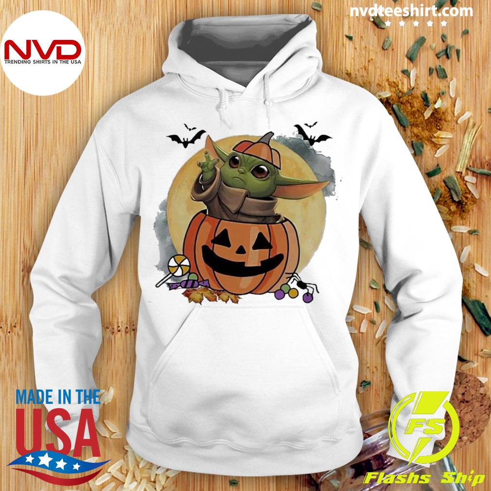 Happy Halloween baby Yoda pumpkin Los Angeles Dodgers shirt