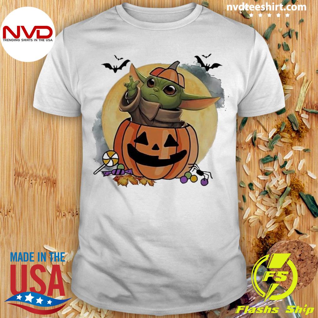 Baby Yoda Pumpkin Hug Los Angeles Dodgers Halloween Shirt