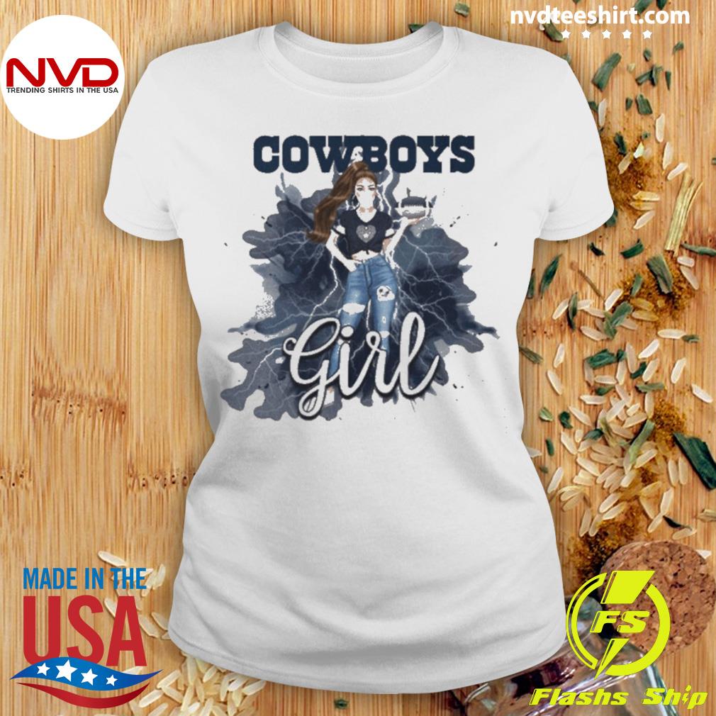 Dallas Cowboys T Shirt Cowboys Girl Sublimation Transfer