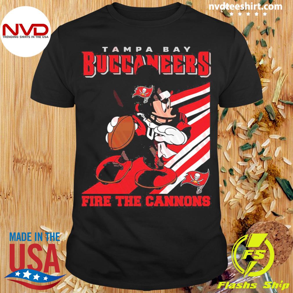 Disney Mickey Mouse Fire The Cannons NFL Tampa Bay Buccaneers Shirt