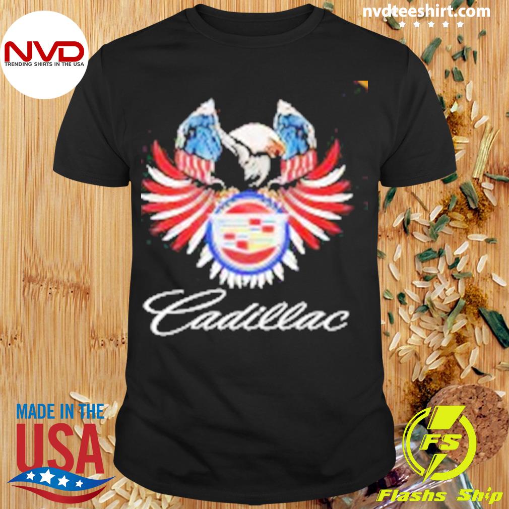 Eagle American Flag Cadillac Logo Shirt