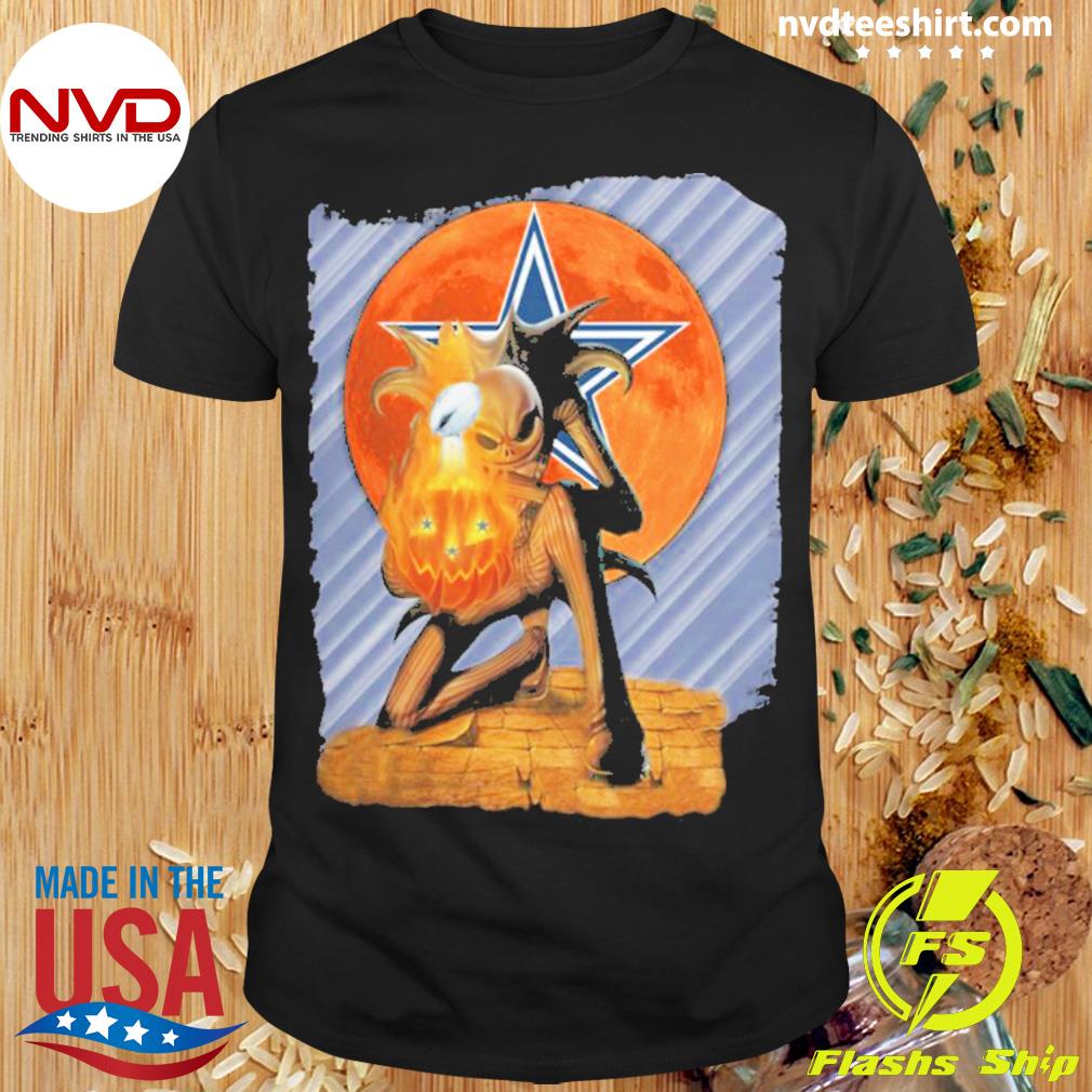 Jack Skellington Dallas Cowboys Halloween Shirt - High-Quality