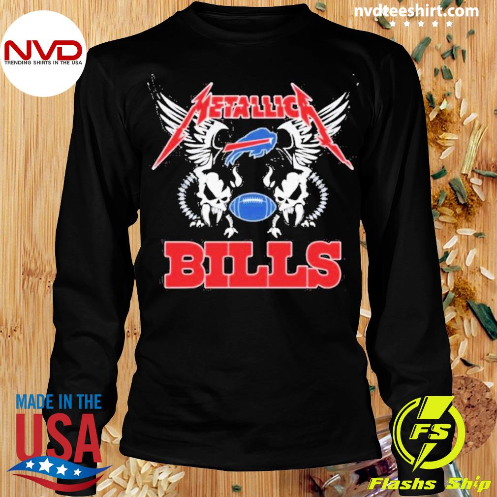 Metallica Buffalo Bills T-Shirts Funny - BipuBunny Store in 2023