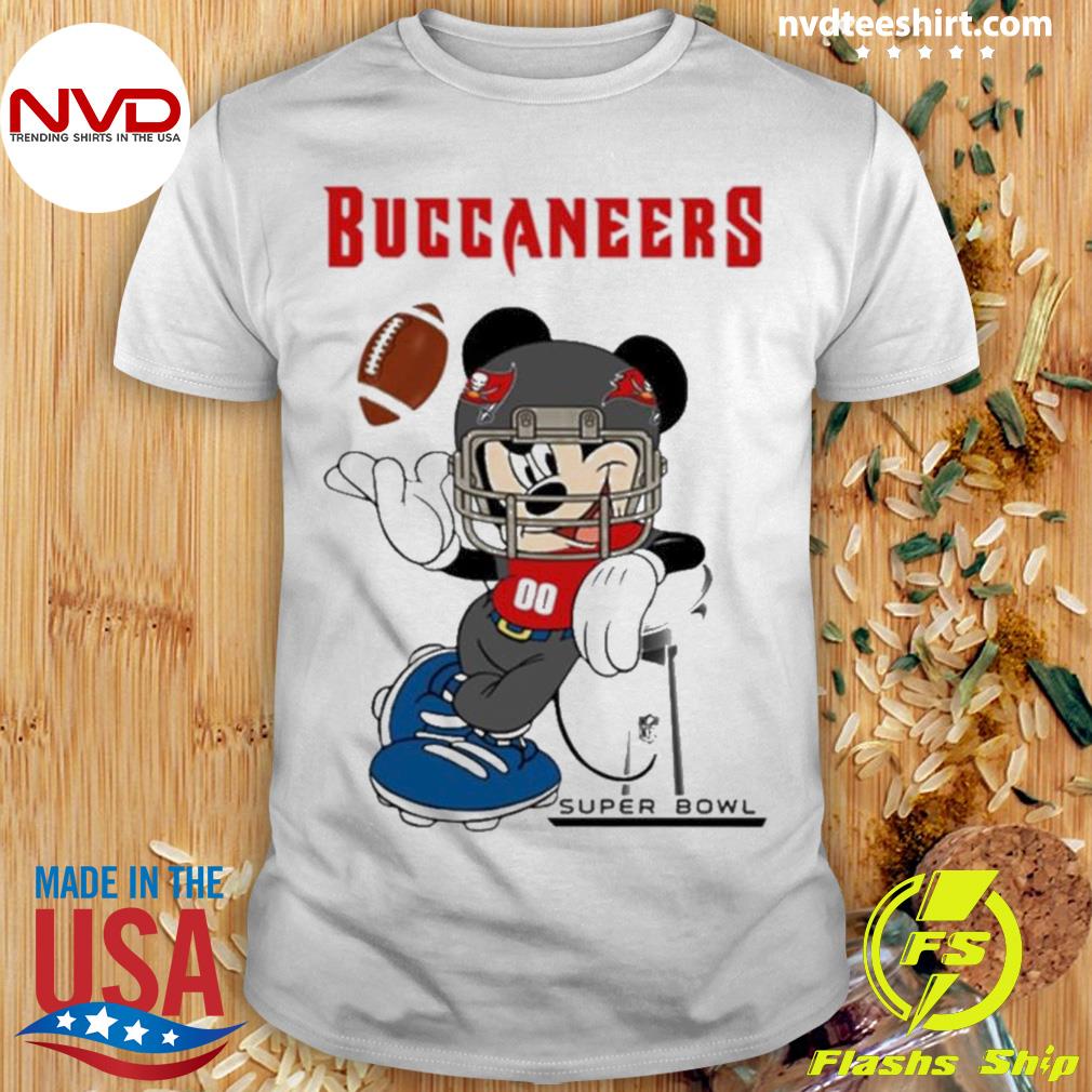 NFL Mickey Mouse Disney Super Bowl Football Tampa Bay Buccaneers Shirt